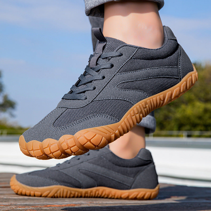 Unisex atmungsaktive Mesh-Sneaker mit Wildleder-Overlays, flexibler Profilsohle und ergonomischem Fußbett EB