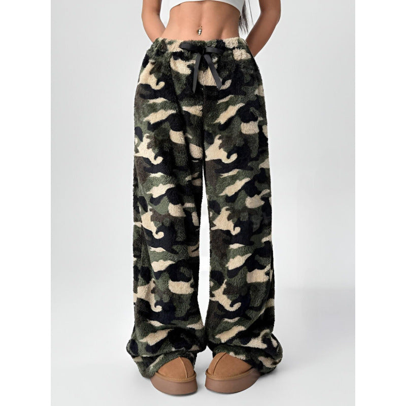 Damen Bequeme Hosen mit Leopardenmuster EB