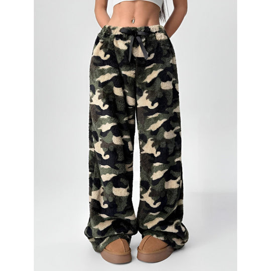Damen Bequeme Hosen mit Leopardenmuster EB