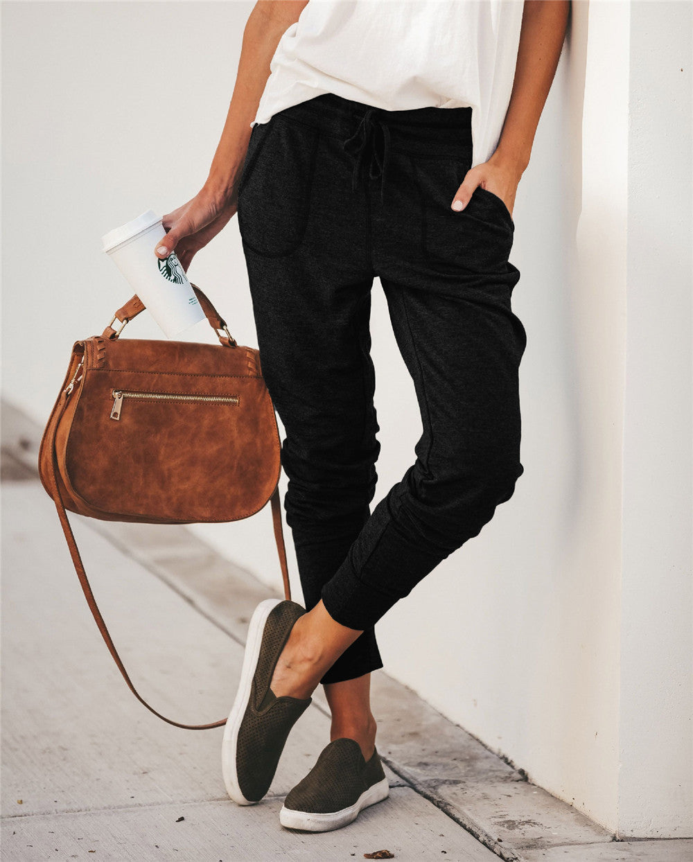 EB | Sweatpants Relaxed Passform Baumwollmischung Elastischer Bund Taschen