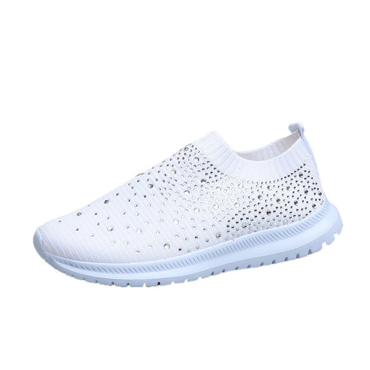 Damen Sneaker mit funkelnden Strassdetails und atmungsaktivem Obermaterial EB