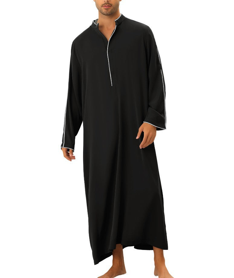 Herren hochentwickelter Kaftan mit sportlichem Stehkragen und eleganten Kontrastdetails EB