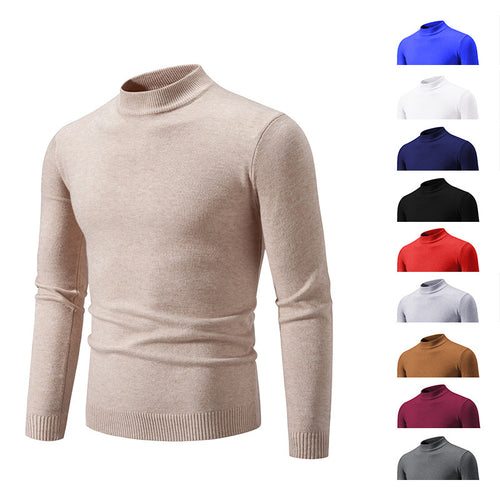 Herren Rollkragenpullover aus weichem Strickmaterial EB