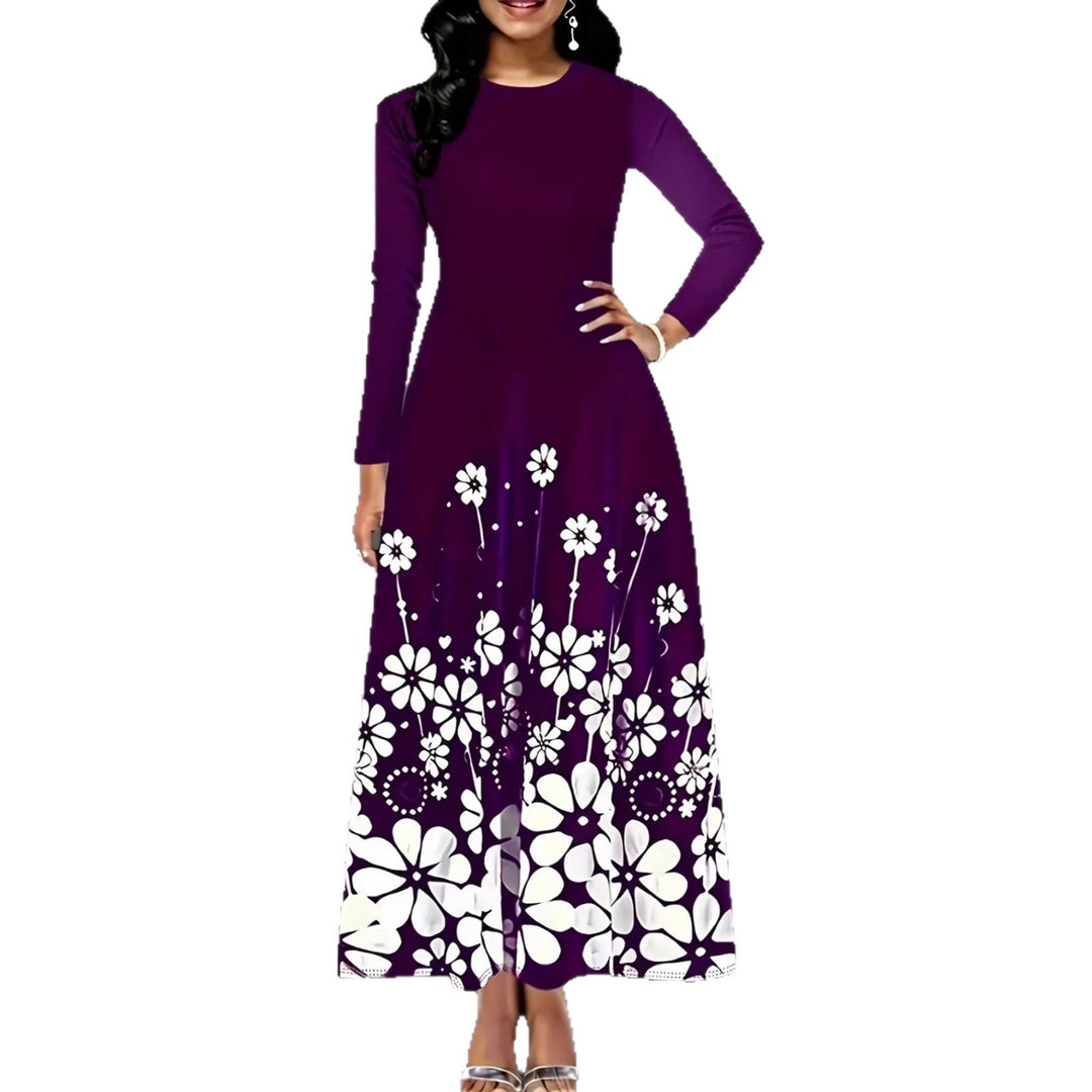 Damen Maxikleid mit floralen Mustern und praktischen Taschen EB