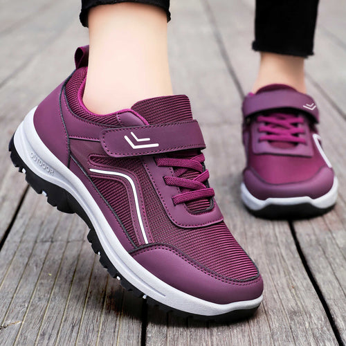 Damen Sportliche Outdoor-Sneakers mit robustem Sohlen-Design EB