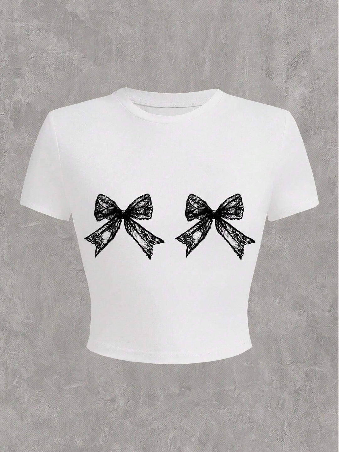 Damen Crop-Top mit floralem Grafikdruck und figurbetontem Schnitt EB