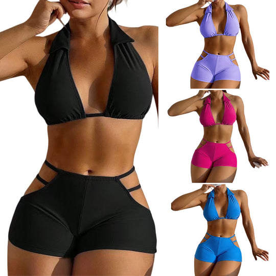 Damen Sportlicher Bikinis mit hoher Taille EB