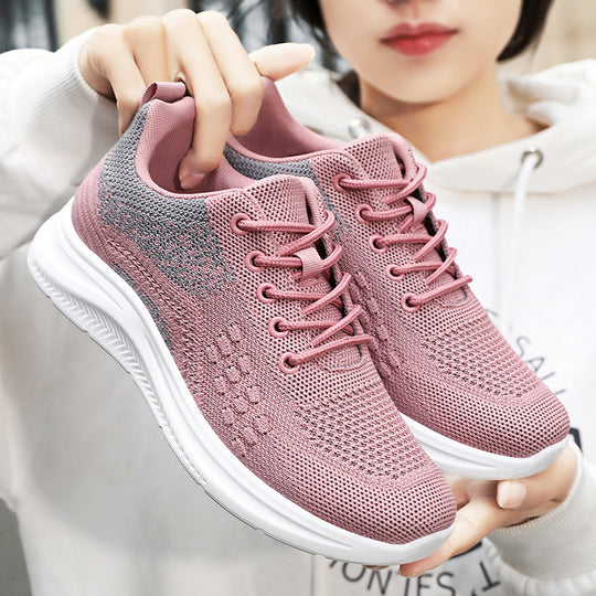 Damen Sportliche Sneakers mit atmungsaktivem Mesh-Obermaterial und dämpfender Sohle EB