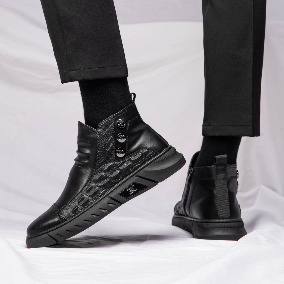 Damen Modische Stiefeletten mit Reißverschluss und Details EB