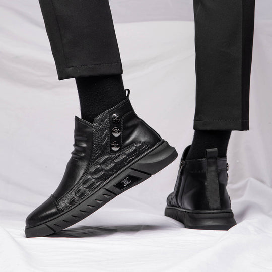 Damen Modische Stiefeletten mit Reißverschluss und Details EB