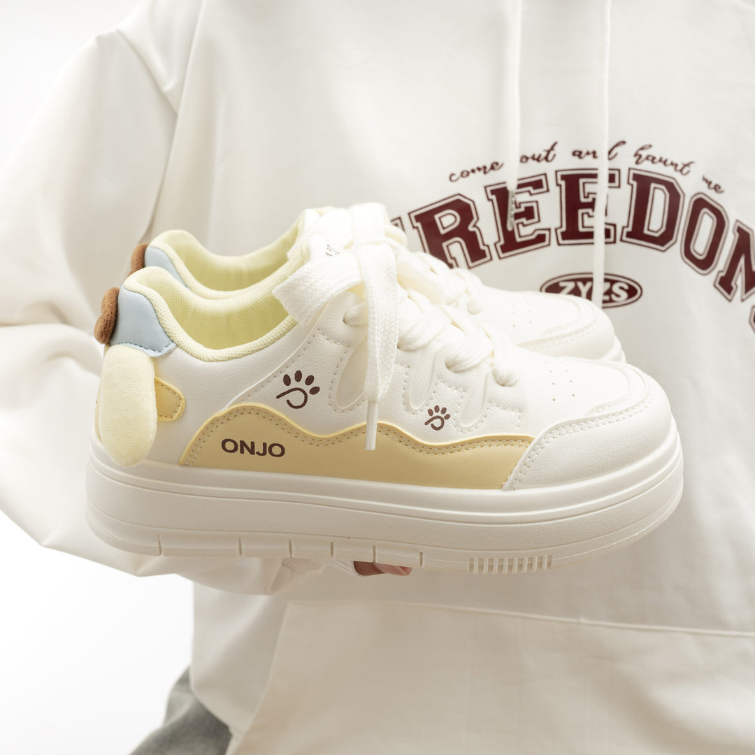 Damen Verspielte Sneakers mit kuscheliger Innenseite und tierischen Applikationen EB