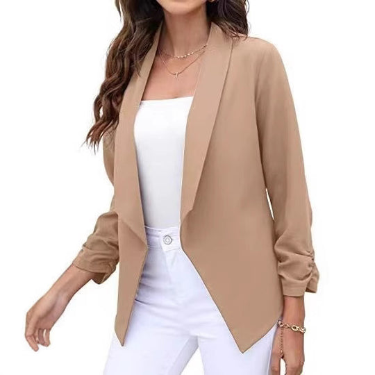 Damen eleganter und luftiger Blazer mit asymmetrischem Schnitt EB