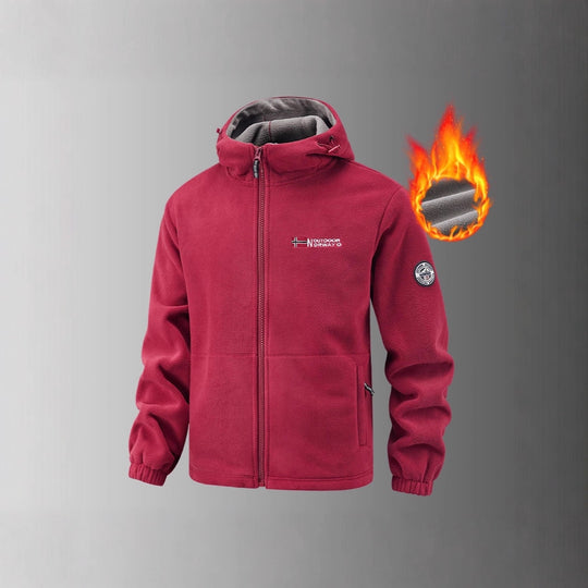 Herren Thermo-Fleece-Set mit Kapuzenjacke, Sherpa-gefüttert und elastischer Jogginghose EB