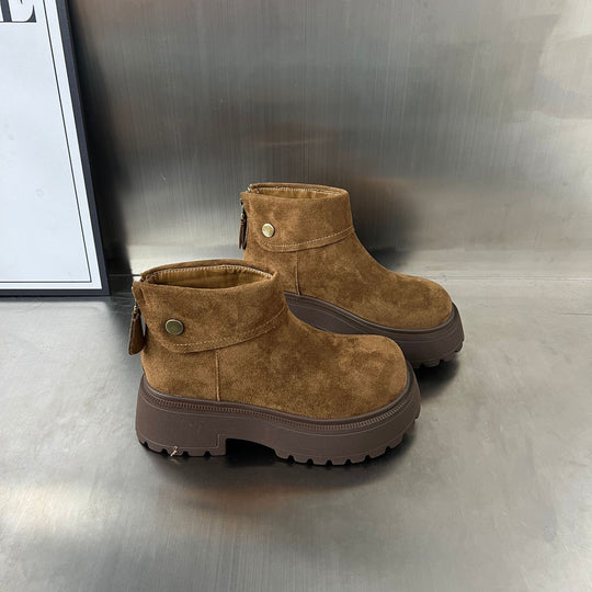 Damen Stiefeletten mit rutschfester Sohle und weichem Wildlederoberteil EB