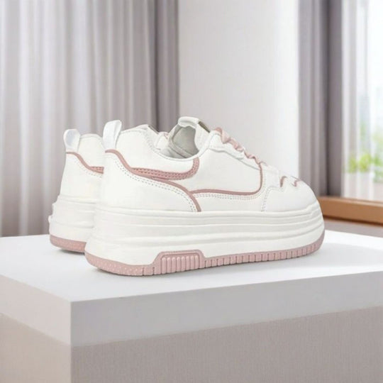 Damen Komfortable Sneaker mit modischer Plateausohle EB