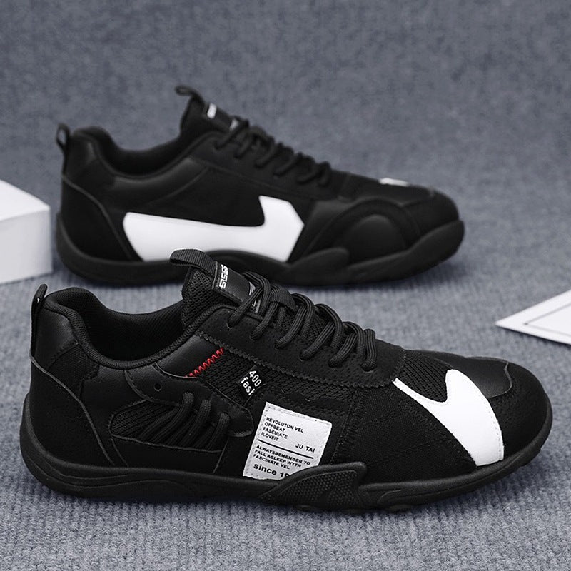 Herren sportiver Retro-Mesh-Ledermix Sneaker mit verstärkter Zehenkappe und griffiger Trailsohle EB