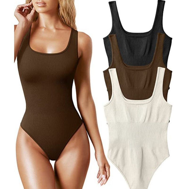 Damen Stylischer Einteiler mit Rippstruktur EB