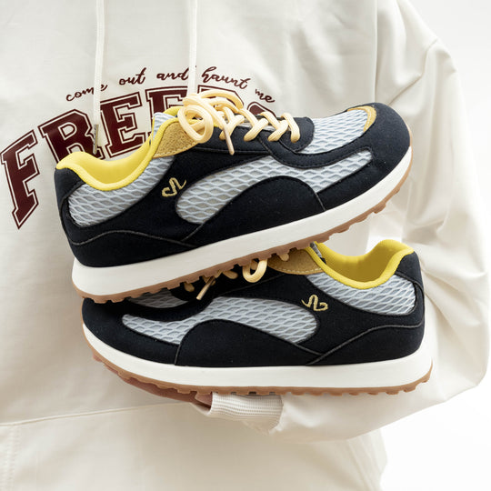 Damen Komfortable Freizeit-Sneaker mit atmungsaktiver Mesh-Oberfläche und rutschfester Sohle EB