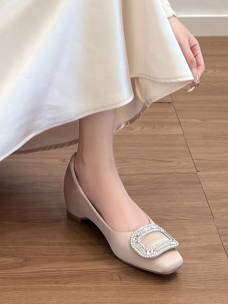 Damen modische Ballerinas mit funkelndem Strassdetails EB