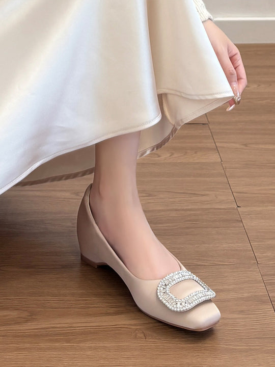 Damen modische Ballerinas mit funkelndem Strassdetails EB