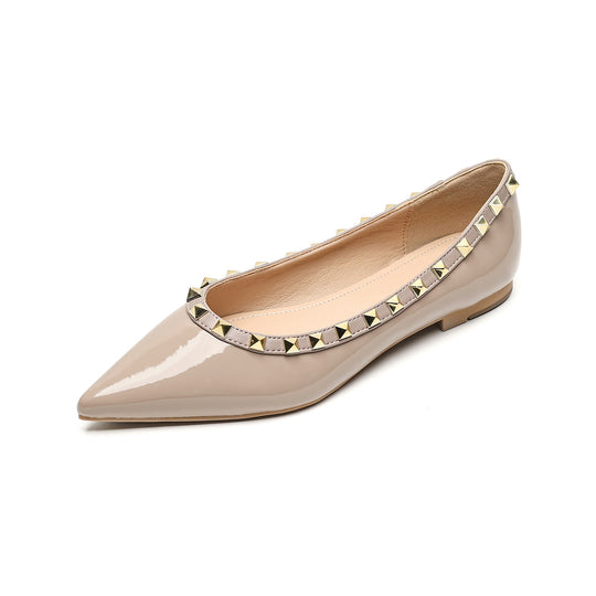 Damen spitze Ballerinas mit stylishen Nietenapplikationen EB