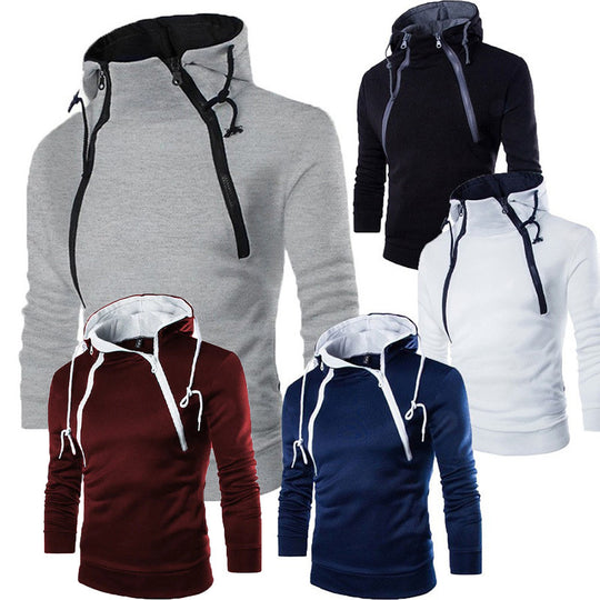 Herren moderne Kapuzenpullover mit praktischem Reißverschluss EB