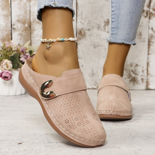 Damen Perforierte Komfort-Clogs mit Orthopädischer Einlegesohle EB
