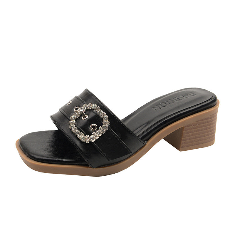 Damen Stilvolle Riemchen-Sandaletten mit elegantem Schmuckdetail EB