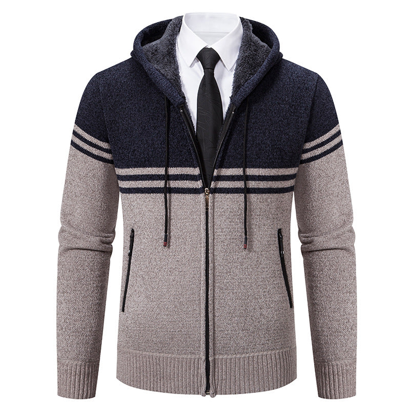 Herren modische Kapuzenjacke mit strukturiertem Design EB