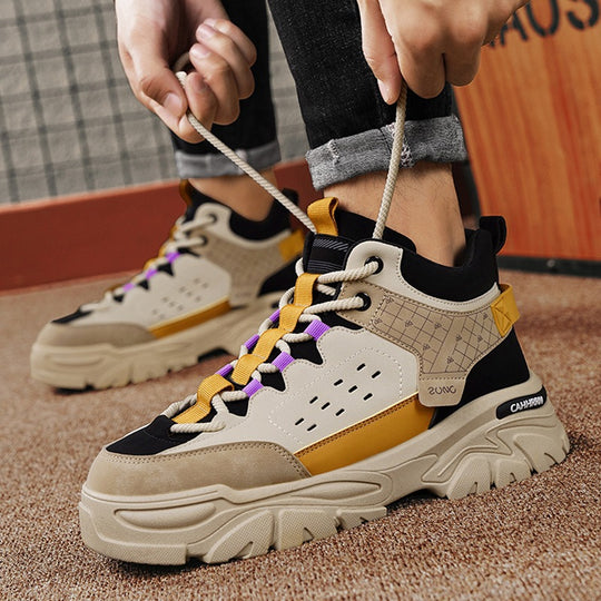 Damen Sportliche High-Top Sneaker mit strukturiertem Obermaterial und dämpfender Sohle EB