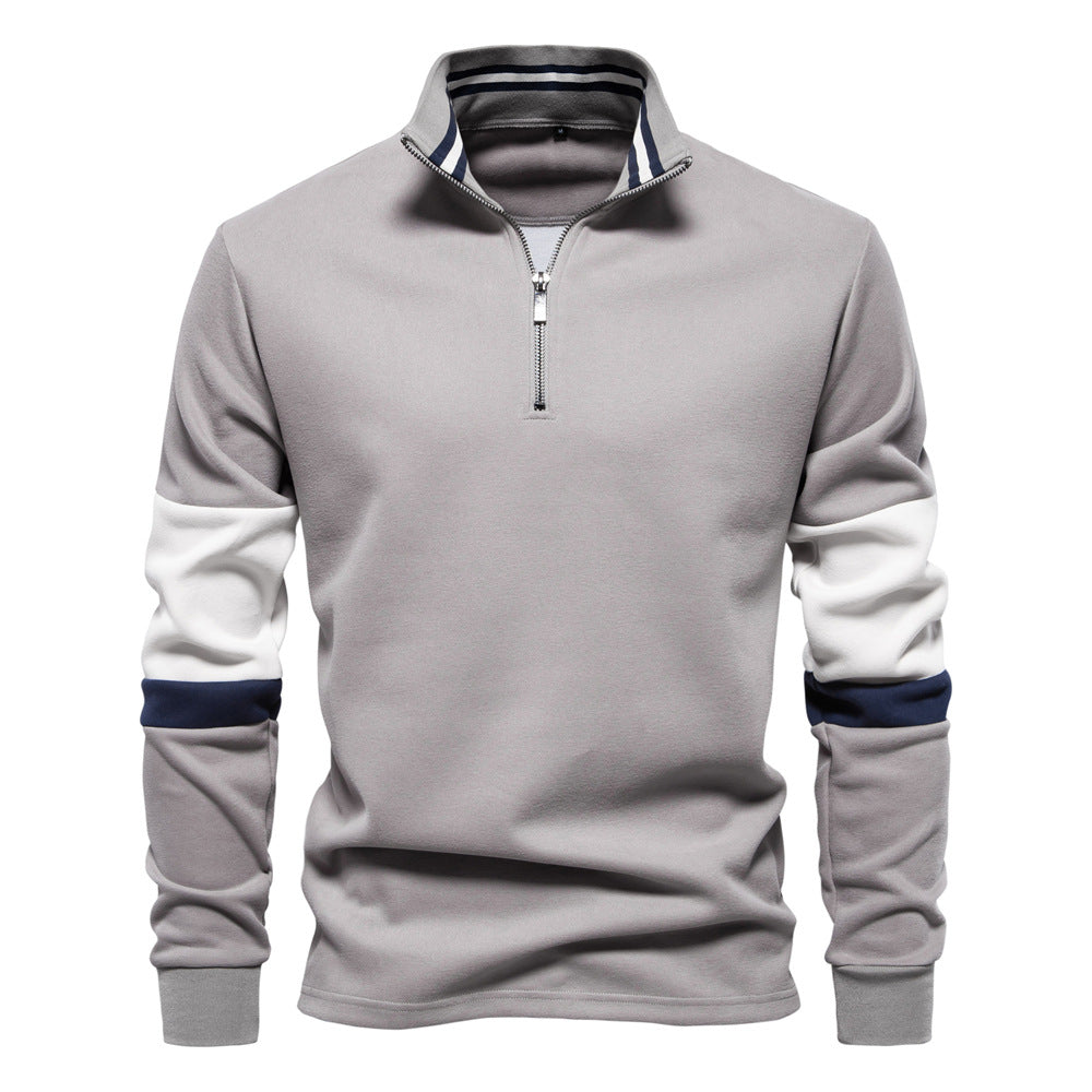 Herren Sportlicher Stehkragenpullover EB