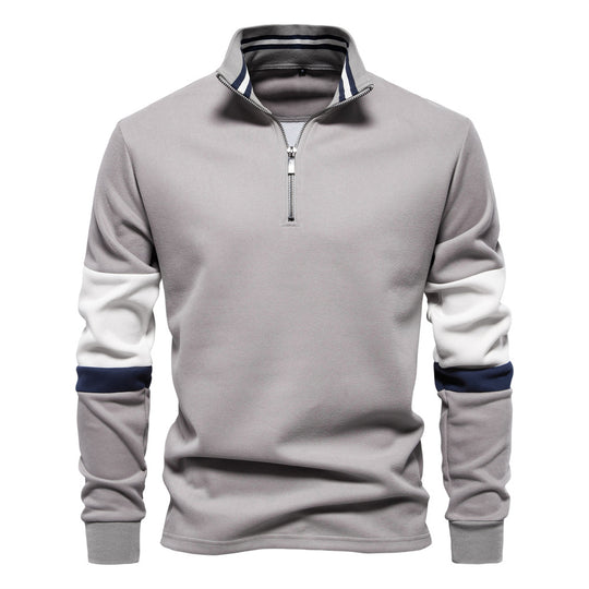 Herren Sportlicher Stehkragenpullover EB