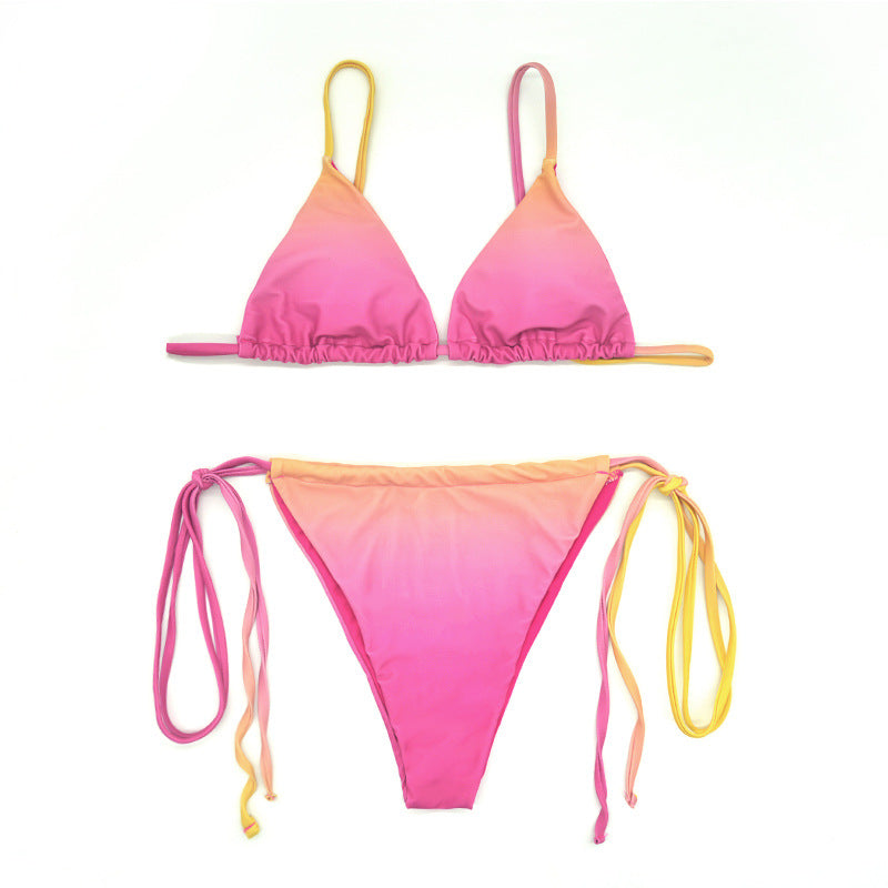 Damen Triangel-Bikini mit trendigem Ombre-Design EB