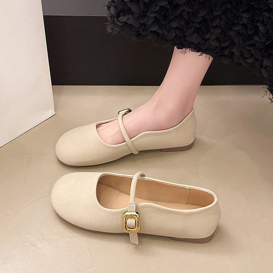 Damen Ballerinas mit dekorativem Riemchen und eleganter Schnalle EB