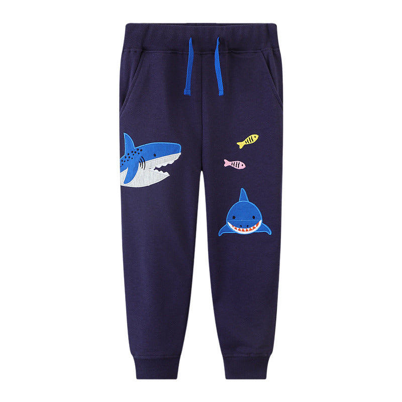 Jungen Sweatpants mit niedlichem Haifischmotiv EB