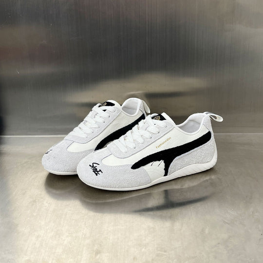 Damen Modische Sneakers mit elegantem Obermaterial und rutschfester Sohle EB