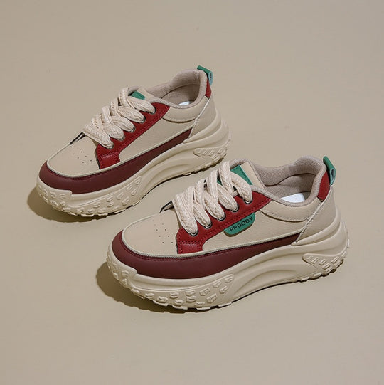Damen modische Chunky Sneakers mit dämpfender Laufsohle EB