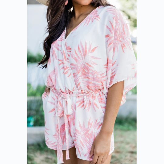 Damen Romantisches Strandkleid mit lässigem Schnitt und elastischem Taillenzug EB