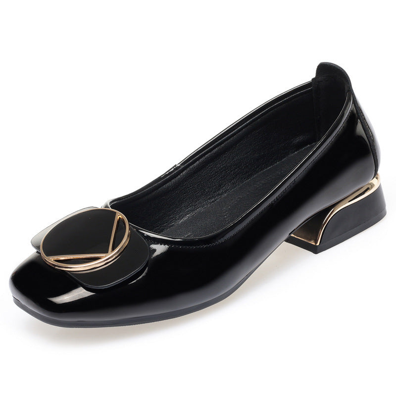 Damen Elegante Ballerinas mit modischem Schleifenakzent und komfortablem Blockabsatz EB