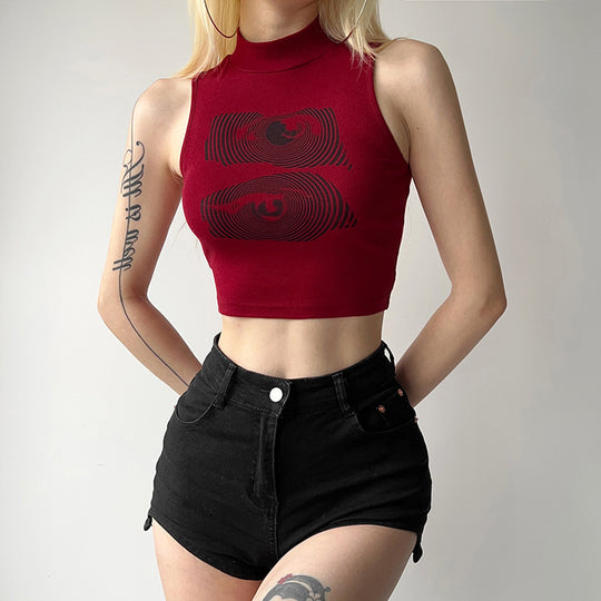 Damen Sportliches Crop-Top EB
