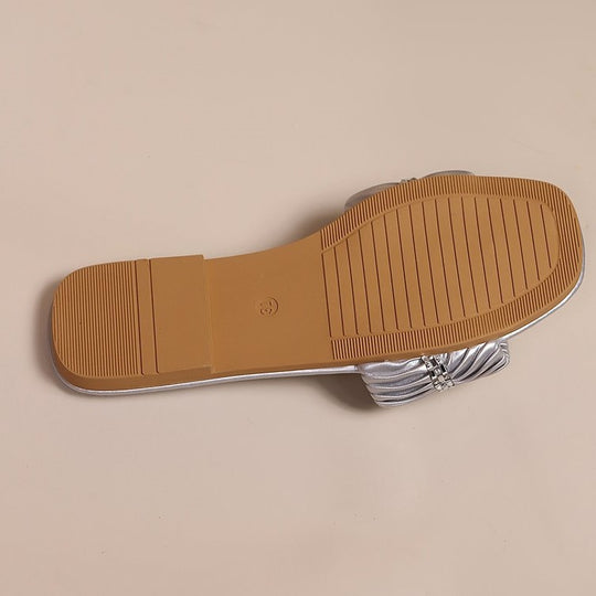 Damen Modische Komfort-Sandalen mit glitzernden Riemen EB