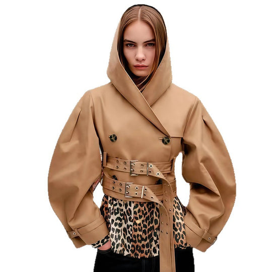 Damen elegante und modische Jacke mit angesagtem Tiermuster EB