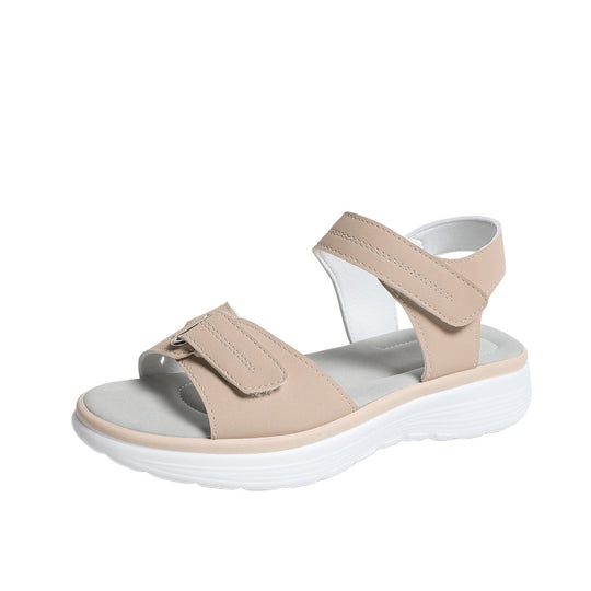 Damen Komfortable Sandalen mit verstellbaren Riemen und ergonomischem Fußbett EB