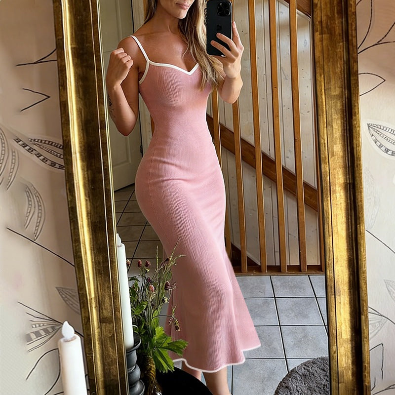 Damen Elegantes Maxikleid mit femininer Silhouette und feinen Trägern EB