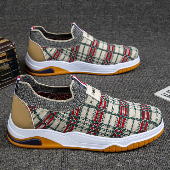Damen Modische Slip-On Freizeitschuhe mit rutschfester Sohle und atmungsaktivem Obermaterial EB
