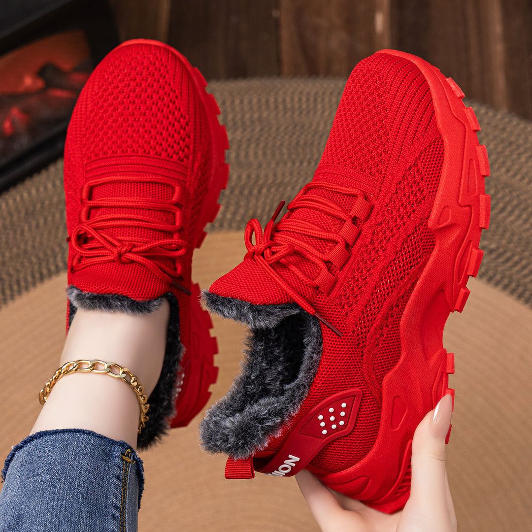 Damen Sportliche Sneaker mit kuscheligem Innenfutter EB