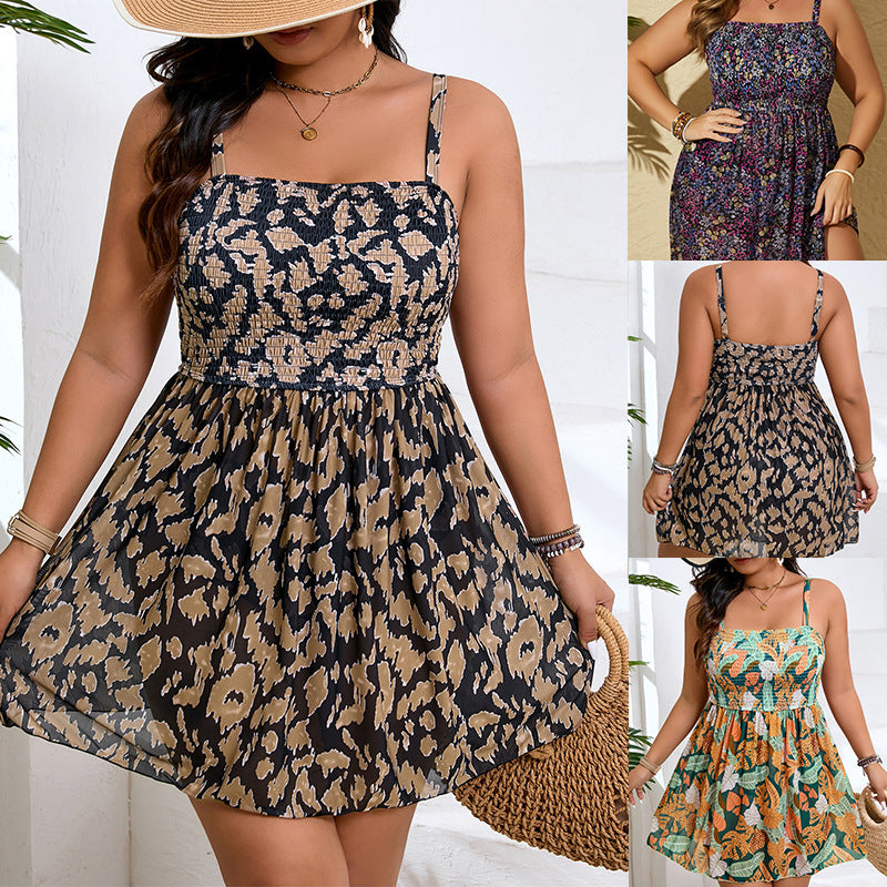 Damen Leichtes Sommerkleid mit Smock-Oberteil und schmeichelndem A-Linien-Schnitt EB