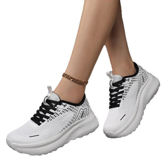Damen Sportliche Leichtgewicht Sneakers mit elastischem Obermaterial EB