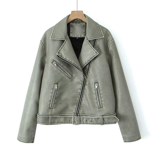 Damen Bikerjacke im Vintage-Stil EB