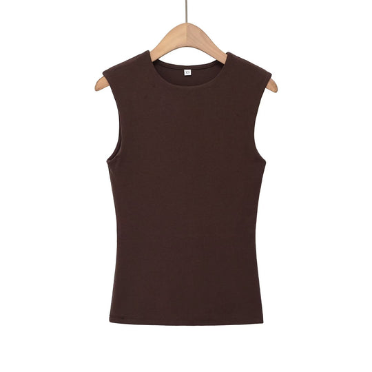 Damen ärmelloses Oberteil mit strukturiertem Look und hochwertiger Baumwolle EB